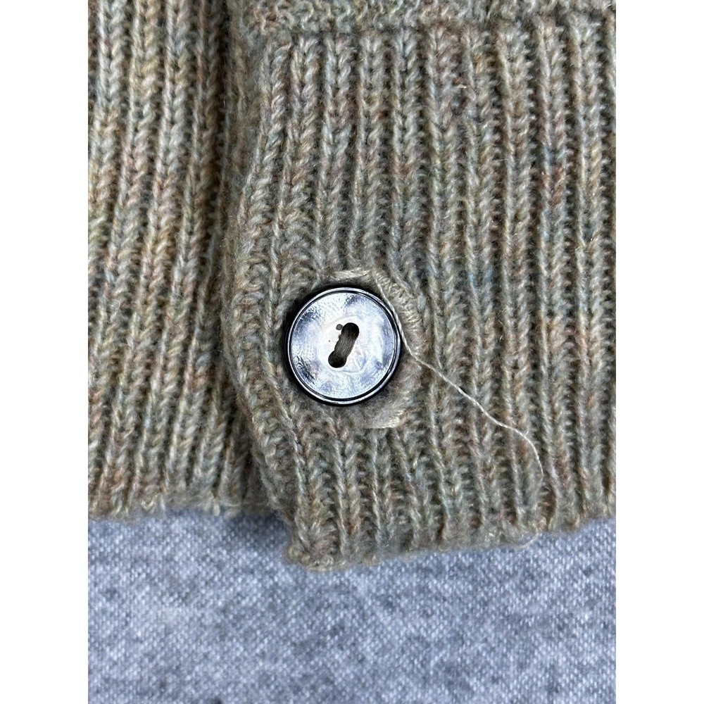Vintage Lord Clayton Cardigan Sweater Mens Small Oatmeal Brown Button Front Knit - Picture 4 of 10